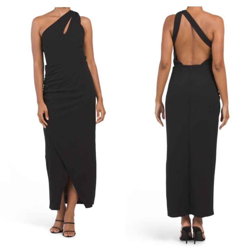 Rachel Rachel Roy One Shoulder Women Size Medium Black Dress Evening Wedding NEW